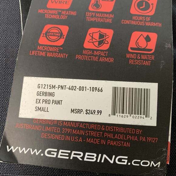 GERBING HEATED CLOTHING - G1215M-PNT-402-001-1 12V EX Pro Heated Pants - Small - Picture 6 of 16
